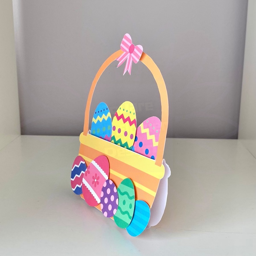 Easter Egg Basket Craft With Printable Template Easy Paper Craft For Preschoolers Digital